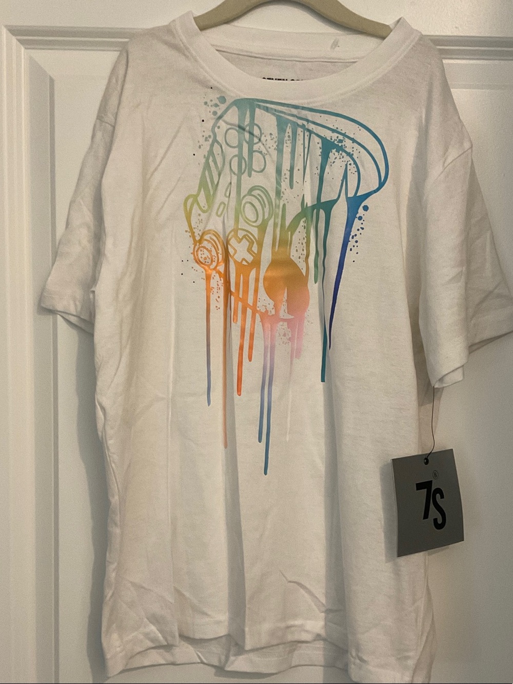 SEVEN SOULS White Tee — Size 14/16